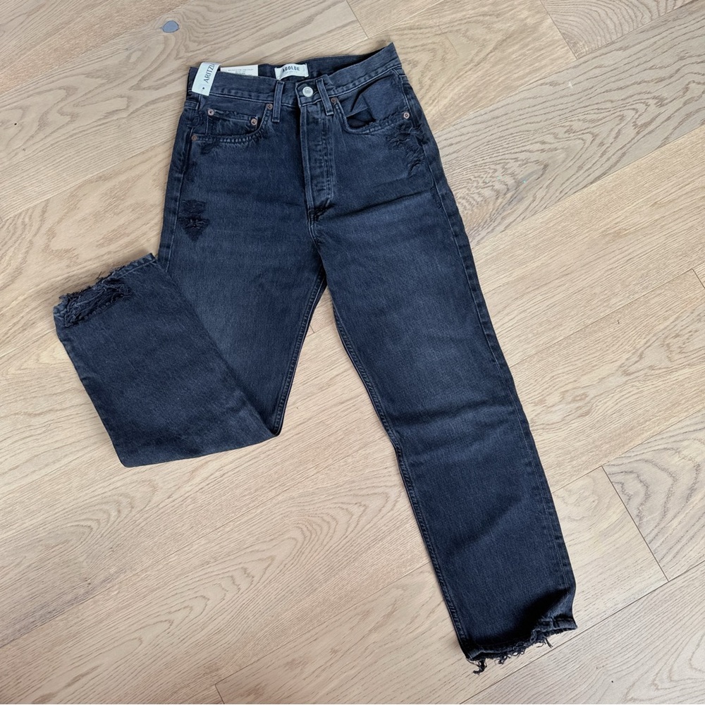 AGOLDE 90s crop mid rise loose straight jean